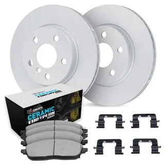R1 Concepts WJTH1-02010 Carbon Alloy Slotted Only Brake Rotor Set W/ Euro Ceramic Pad